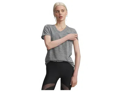 Under Armour Tech Short Sleeve V-neck Twist In Animal Print