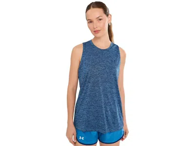 Under Armour Tech Tank Top Twist Women's Clothing Aegean Blue/blackout Navy: Sm (us 4-6), Polyester