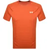 Under Armour Tech Textured T Shirt Orange In Red