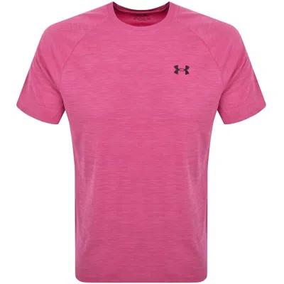 Under Armour Tech Textured T Shirt Pink