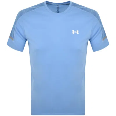 Under Armour Mens  Heatgear Armour Compression Short Sleeve Football T-shirt In Blue