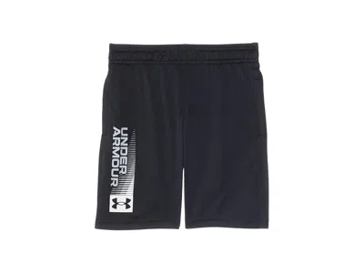 Under Armour Tech Wordmark Shorts (big Kids) Boy Kid's Shorts Black/mod Gray/white : Xs (7 Big Kid), Polyester