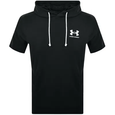 Under Armour Terry Short Sleeve Hoodie Black