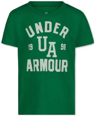 Under Armour Kids' Toddler & Little Boys Distressed Logo T-shirt In Team Kelly Green