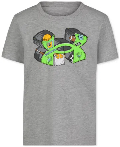 Under Armour Kids' Toddler & Little Boys Locker Logo T-shirt In Mod Gray