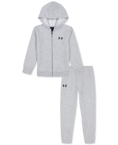 Under Armour Kids' Toddler & Little Boys Rival 2-pc. Full-zip Hoodie & Joggers Set In Mod Gray