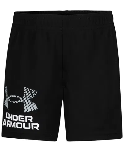 Under Armour Kids' Toddler & Little Boys Tech Logo Shorts In Black,white