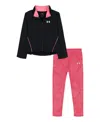 Under Armour Toddler And Little Girls 2-piece Rival Flutter Jacket And Leggings Set In Pink
