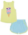 Under Armour Toddler & Little Girls Tank Top & Shorts, 2 Piece Set In Sonic Yellow