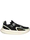Under Armour Touch-strap Low-top Sneakers In Black