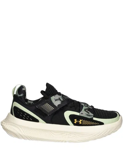 Under Armour Touch-strap Low-top Sneakers In Black