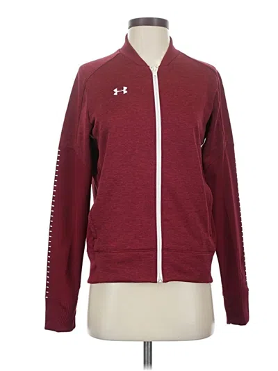Pre-owned Under Armour Track Jacket In Burgundy