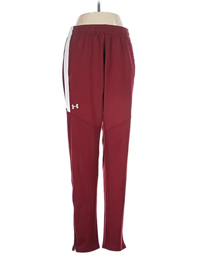 Pre-owned Under Armour Track Pants In Burgundy