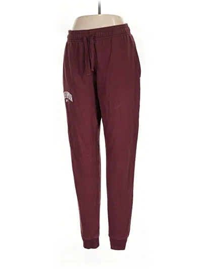 Pre-owned Under Armour Track Pants In Burgundy