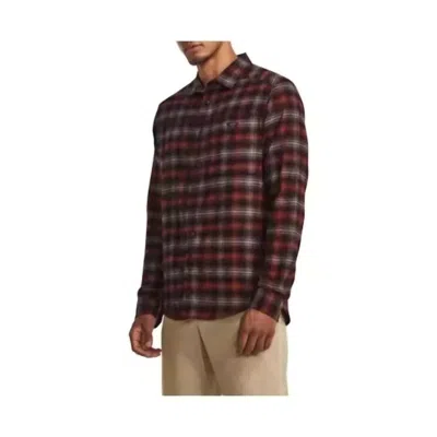 Under Armour Tradesman Flex Flannel Long Sleeve Shirt In Cinna Red/dark Maroon