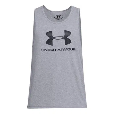 Under Armour Training Graphics Tank Tops 'steel Grey' In Gray