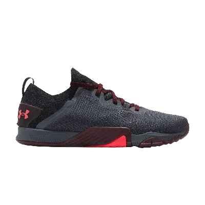 Pre-owned Under Armour Tribase Reign 3 'pitch Grey Venom Red'
