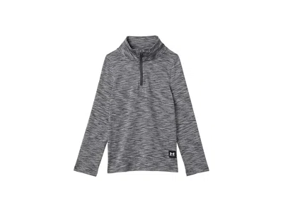 Under Armour Twist 1/2 Zip (big Kid) Girl's T Shirt Castlerock : Sm (8 Big Kid), Polyester/spandex In Gray