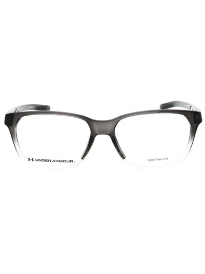 Under Armour Ua 5024 Rectangular Plastic Unisex Eyeglasses With Clear Demo Lens In Black