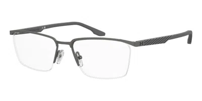 Under Armour Ua 5133/f Asian Fit Men's Glasses, Silver, Size 57 In Matte Dark Ruthenium Silver