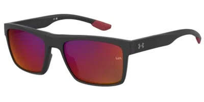 Under Armour Ua Acetech Blx/mi Men's Sunglasses Black Size 58 In Orange