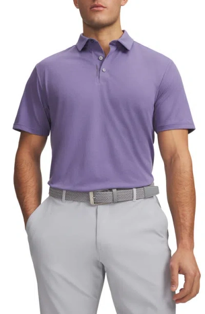 Under Armour Ua Armourdry Solid Performance Golf Polo In Purple