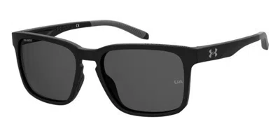 Under Armour Ua Assist 2 Polarized 08a/m9 Men's Sunglasses Black Size 57 In Orange