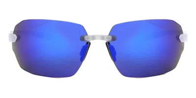 Under Armour Ua Fire 2/g Asian Fit 900/w1 Men's Sunglasses White Size 71 In Blue