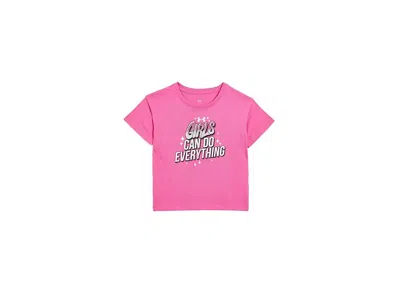 Under Armour Ua Girl's Sparkle Short Sleeve Tee (little Kids) Girl's T Shirt Neo Pink: 5 Little Kid