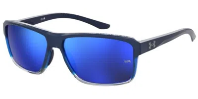 Under Armour Ua Kickoff 0mx/z0 Men's Sunglasses Blue Size 62 In Gradient Blue Grey