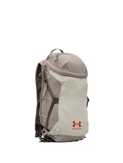 Under Armour Ua Launch Trail Logo-detail Backpack In Neutrals