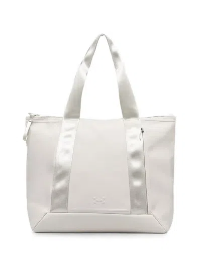 Under Armour Ua Luna Logo-embossed Web-strap Tote Bag In White