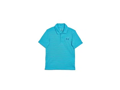 Under Armour Ua Matchplay Stripe Polo (little Kids) Boy's T Shirt Fresco Blue: 5 Little Kid