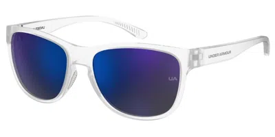 Under Armour Ua Skylar 2 Qm4/hz Men's Sunglasses Clear Size 56 In Blue