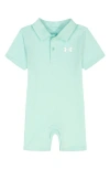 Under Armour Babies'  Ua Solid Cotton Polo Romper In Blue