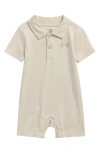 Under Armour Babies'  Ua Solid Polo Romper In Neutral