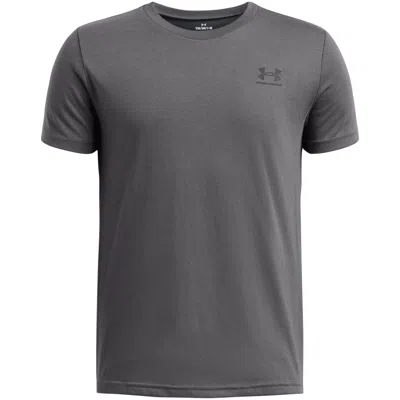 Under Armour Ua Sportstyle Boys Short Sleeve In Pitch Grey