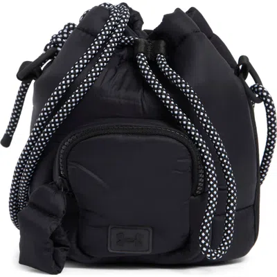 Under Armour Ua Studio Water Resistant Puffer Bucket Bag In Black