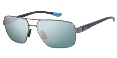 Under Armour Ua Takeoff/g Vestibilità Orientale 5uv/61 Occhiali Da Sole Argentati Per Uomo