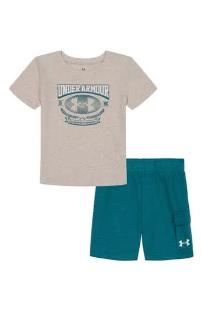 Under Armour Kids'  Ua Tech™ Graphic T-shirt & Cargo Shorts Set In Multi
