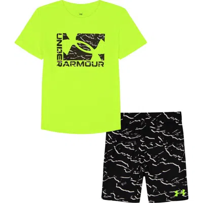 Under Armour Kids'  Ua Tech™ Logo Graphic T-shirt & Shorts Set In Multi