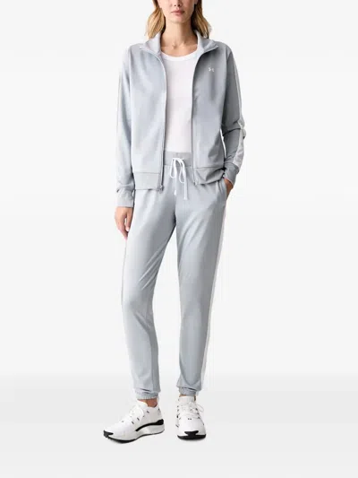 Under Armour Ua Tricot Logo-print Tracksuit In Gray