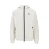 Under Armour Ua Unstoppable Fleece Textured Fullzip Hoodie In White