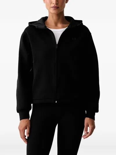 Under Armour Ua Unstoppable Logo-print Zip-up Hoodie In Black
