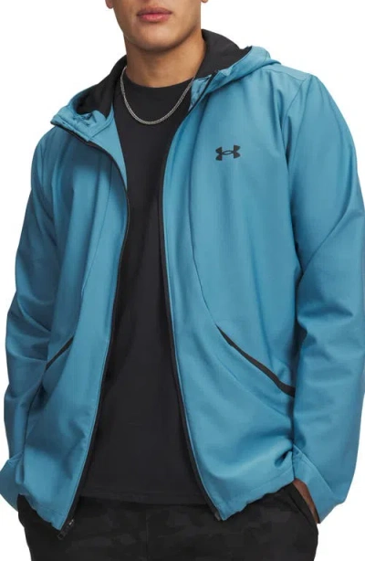 Under Armour Ua Unstoppable Woven Full Zip Hoodie In Blue