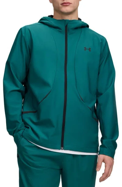Under Armour Ua Unstoppable Woven Full Zip Hoodie In Green