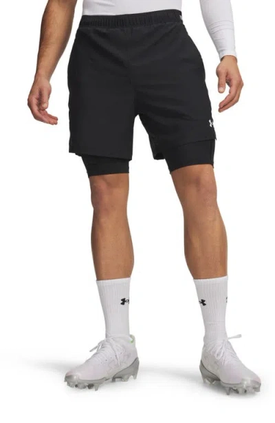 Under Armour Ua Vanish Woven 2.0 2-in-1 Shorts In Black