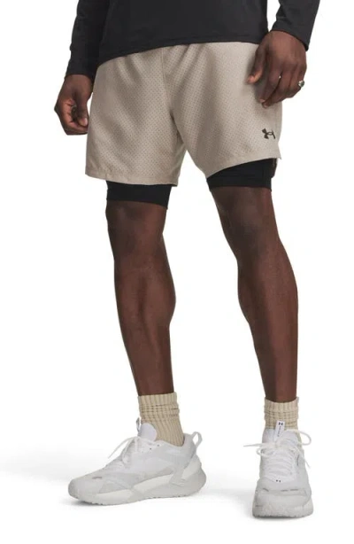 Under Armour Ua Vanish Woven 2.0 2-in-1 Shorts In Gray