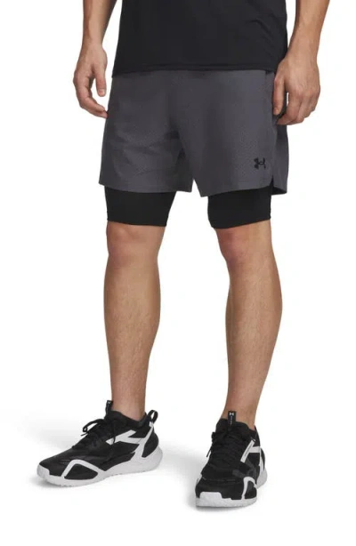 Under Armour Ua Vanish Woven 2.0 2-in-1 Shorts In Gray