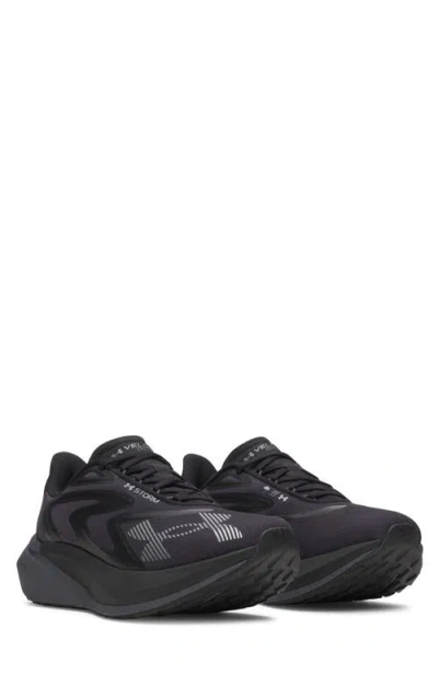 Under Armour Ua Velociti Distance Storm Water Resistant Running Shoe In Black
